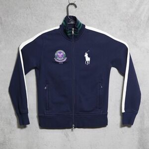 Wimbledon Championships Polo Ralph Lauren Jacket Womens Medium Blue Tennis 2009